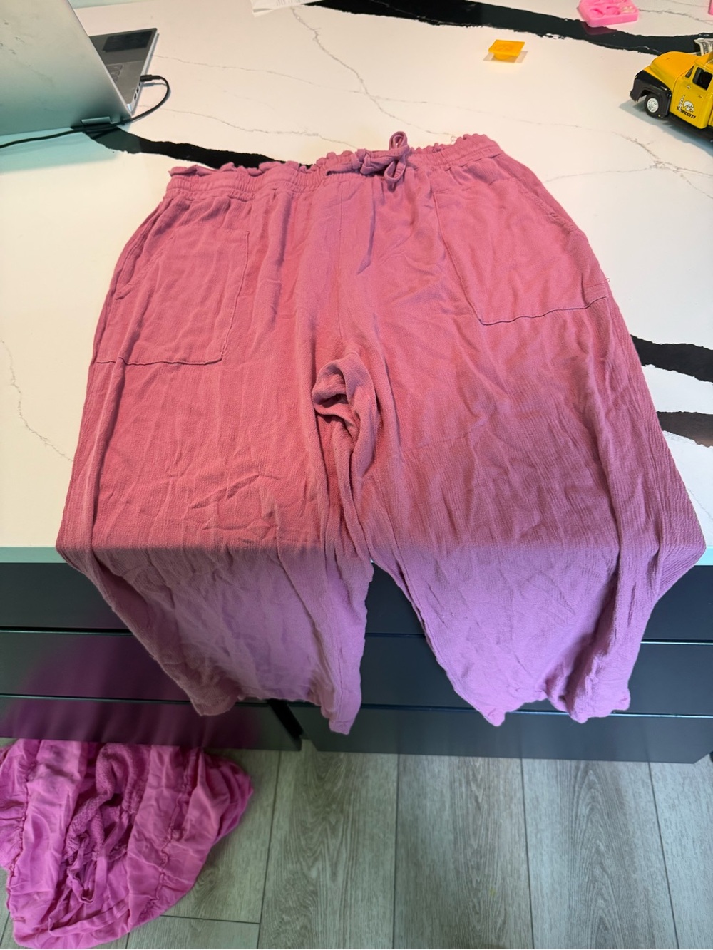 Casual Pink Drawstring Lounge Pants